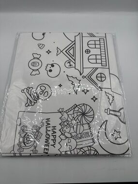Halloween Coloring Poster/Tablecover - Black & White